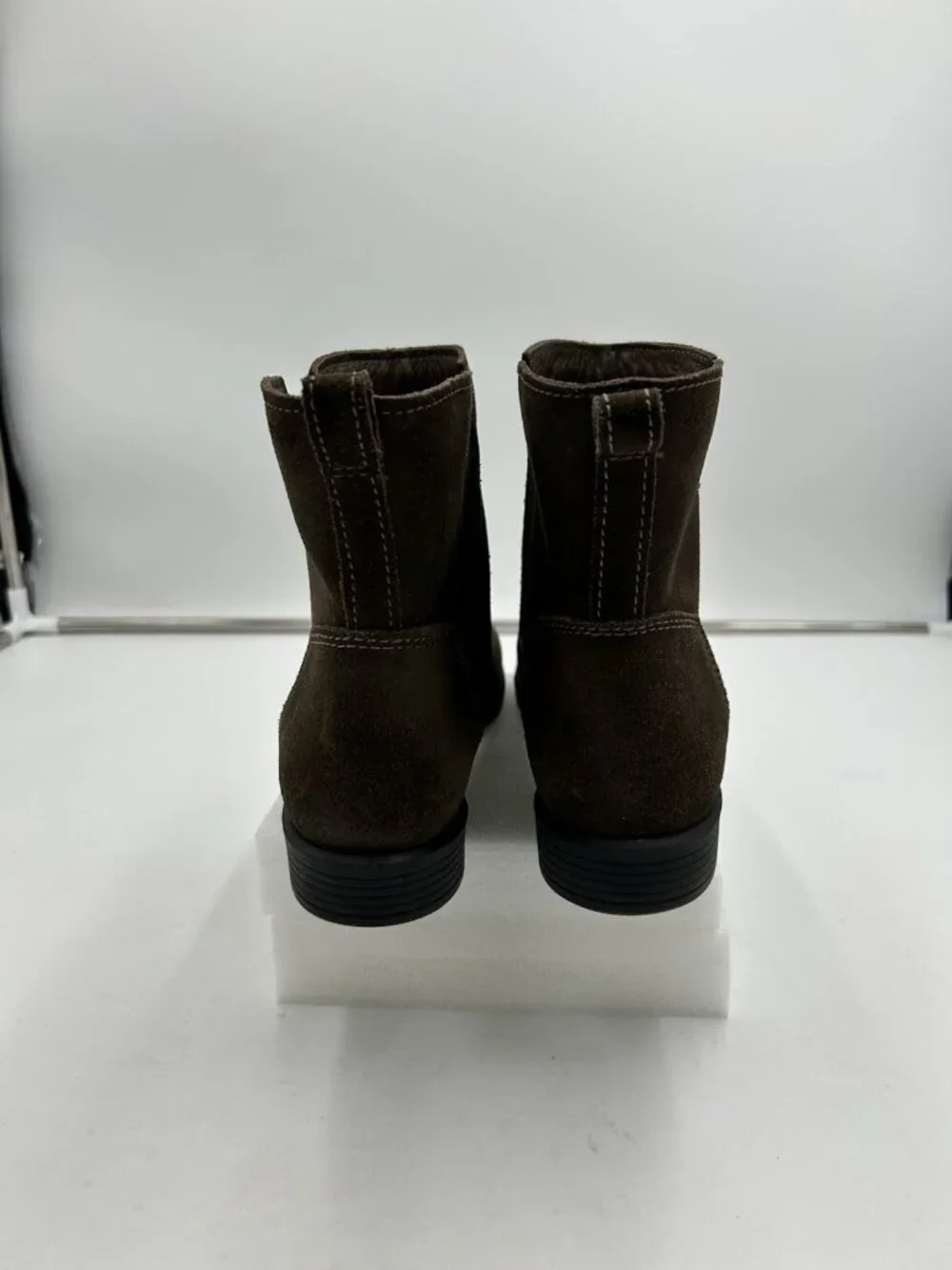 ECCO Touch 15 Brown Suede Chelsea Ankle Boots Comfort Pull On EU 40 US 9-9.5 NEW
